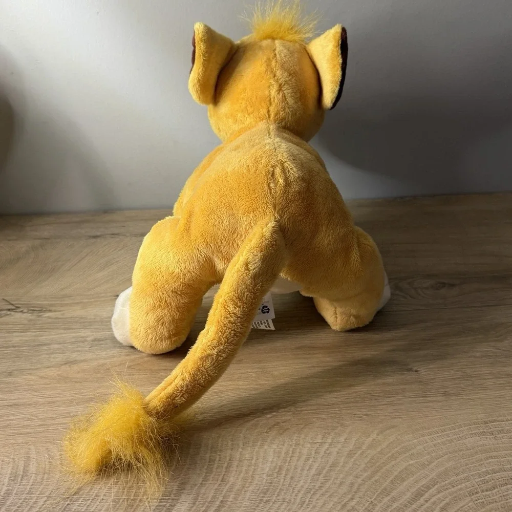 Disney Store Simba Lion King Pouncing Plush Toy Doll Yellow‎ Safari Collectible